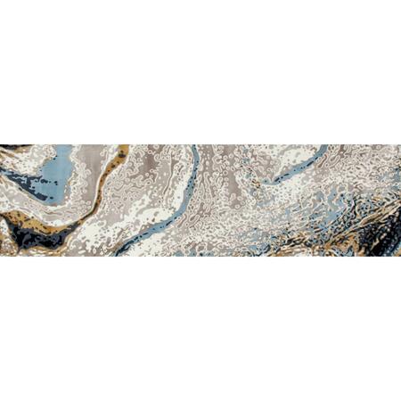 ART CARPET 3 X 9 Ft. Titanium Collection Geode Woven Area Rug, Linen 841864116270